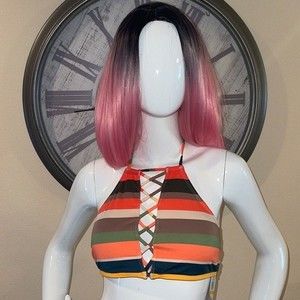 Cleanwater Women's Halter‎ Neck High Neck top  Bikini size M